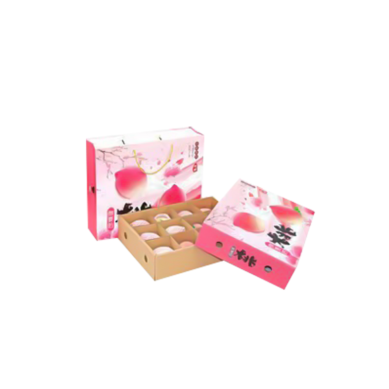 Peaches fruit packaging box