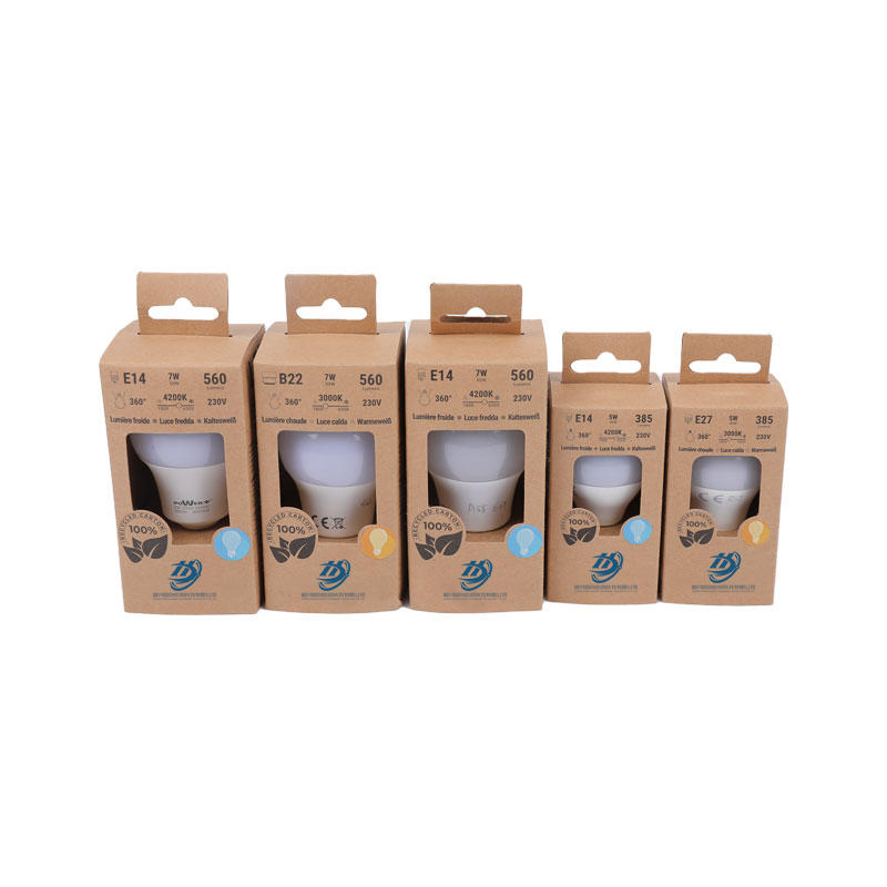 spot color offset printing window hanging LED bulb packaging box